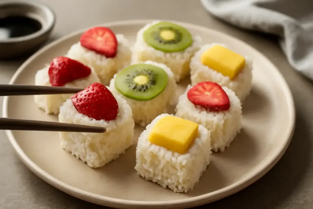 Sushi dolce giapponese: la ricetta semplice con frutta che conquista anche chi ama il salato