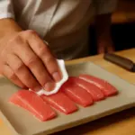 Come ottenere sashimi dalla superficie lucida? Il passaggio della tamponatura che fanno solo i maestri