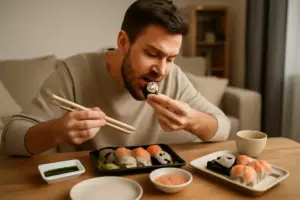 Etichetta da seguire quando si mangia sushi a casa: l’errore comune che rovina l’esperienza