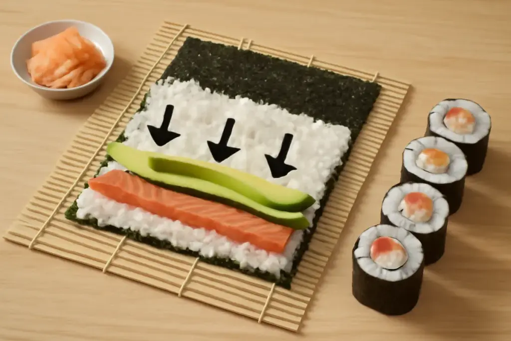 Tecnica di avvolgimento dell’uramaki: l’ordine degli ingredienti che evita roll scomposti