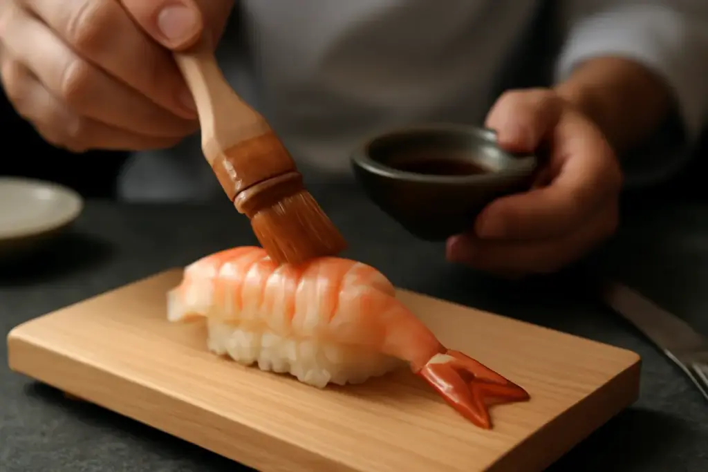 Gambero ebi nel sushi: il dettaglio di preparazione che ne esalta la dolcezza naturale