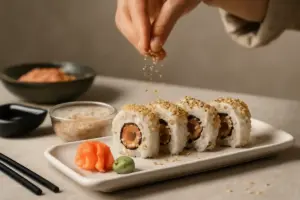Semi di sesamo sul sushi: il tocco che valorizza i sapori e ne aumenta la digeribilità