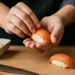 Come si forma il nigiri ovale perfetto? La tecnica per bilanciare riso e pesce senza sbavature