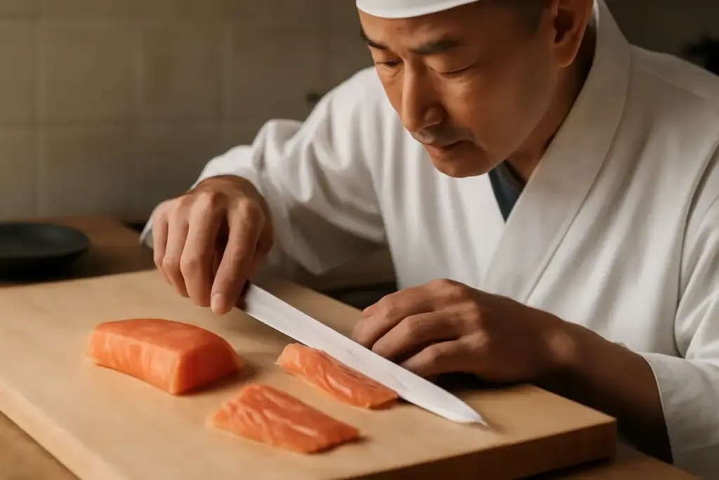 Come ottenere tagli di pesce sottilissimi? Il coltello giusto e la tecnica tradizionale giapponese