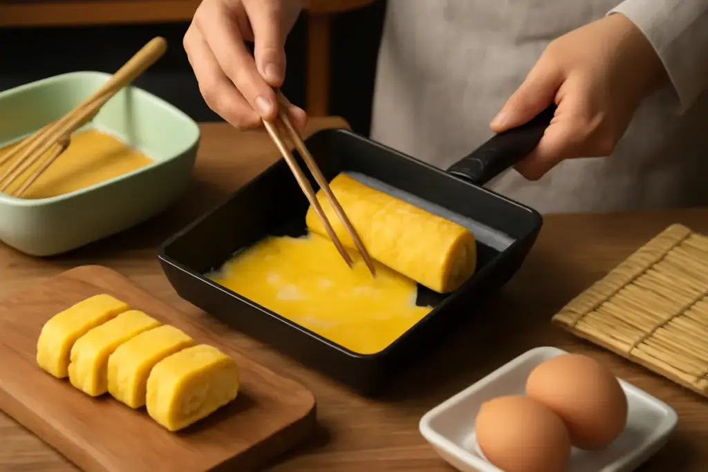 Come si prepara il tamagoyaki? Il passaggio segreto per una frittata giapponese soffice